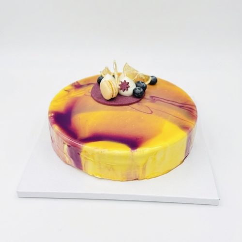 Citrom-áfonya-fehércsoki mousse torta 12 szeletes