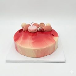 Túró-málna mousse torta 12 szeletes